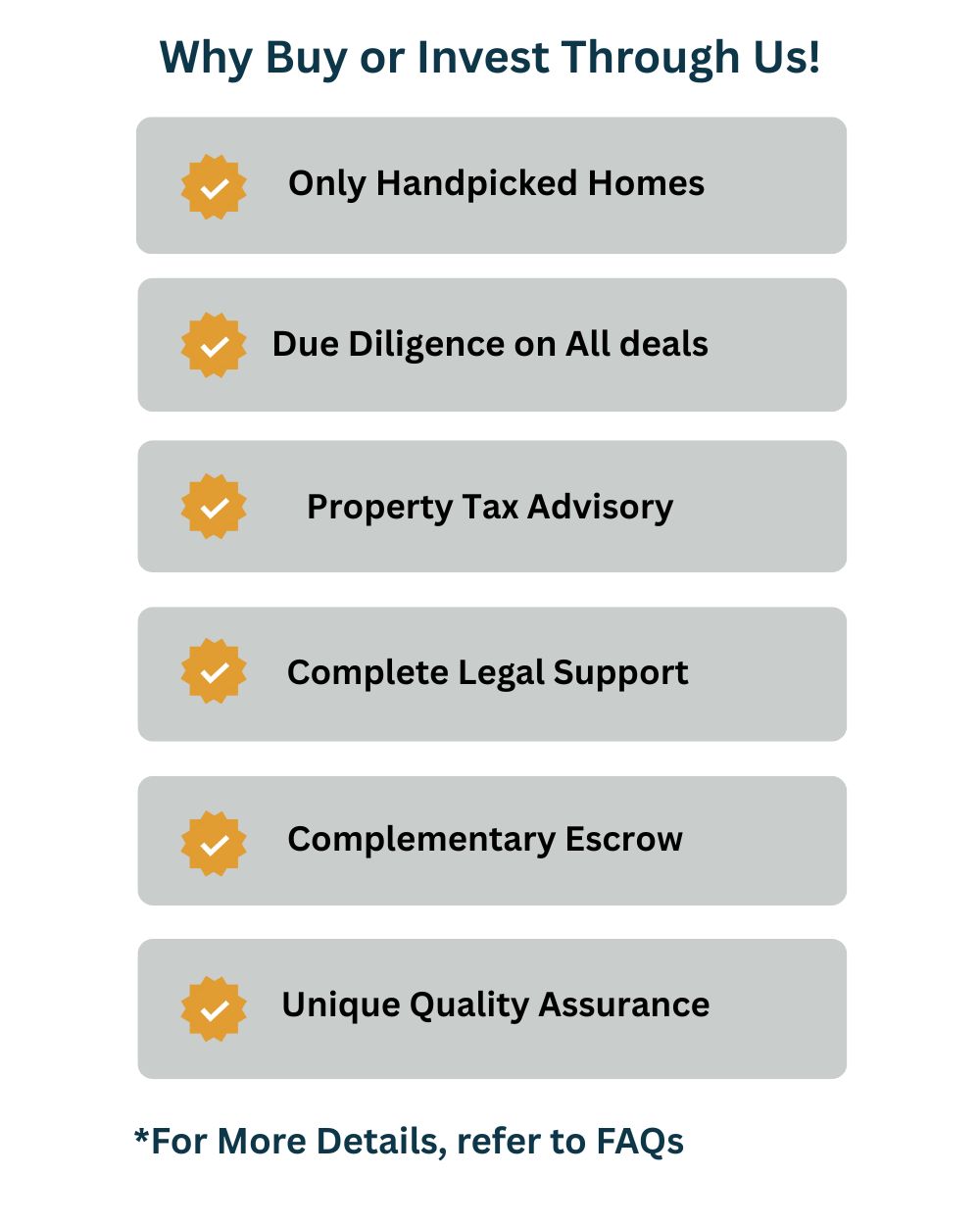 For More Details, refer to FAQs